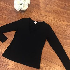 Long sleeve black top